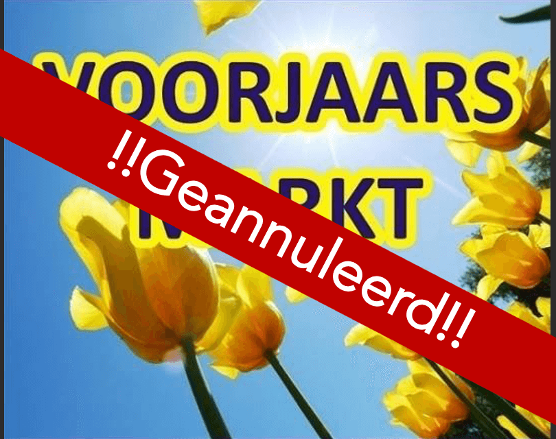 Voorjaarsmarkt 2020 geannuleerd